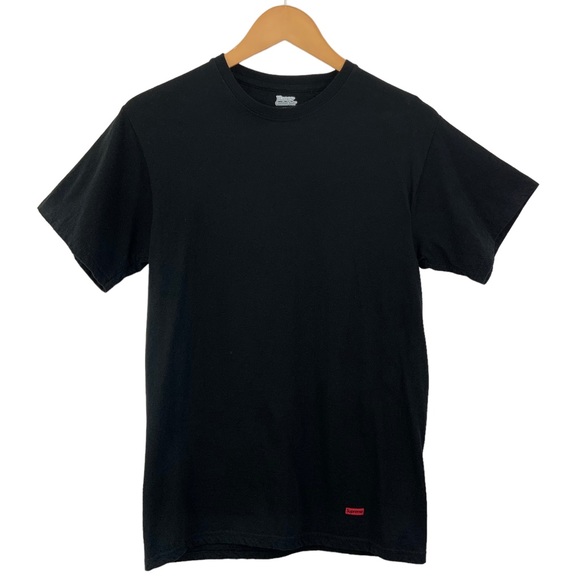 HANES x SUPREME Solid Black T-Shirt Bundle Of 2 Size Small Hanes Supreme Collab - Picture 6 of 13